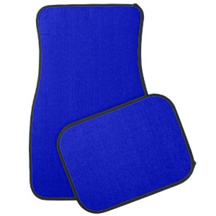 Solid ultramarine bright blue car floor mat
