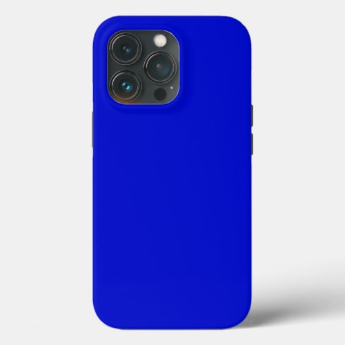 Solid ultramarine bright blue iPhone 13 pro case
