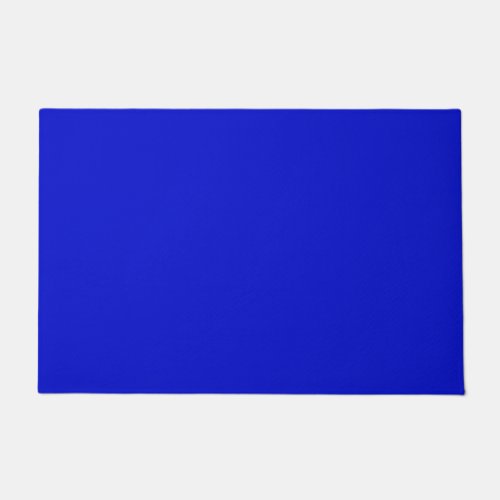 Solid ultramarine bright blue doormat