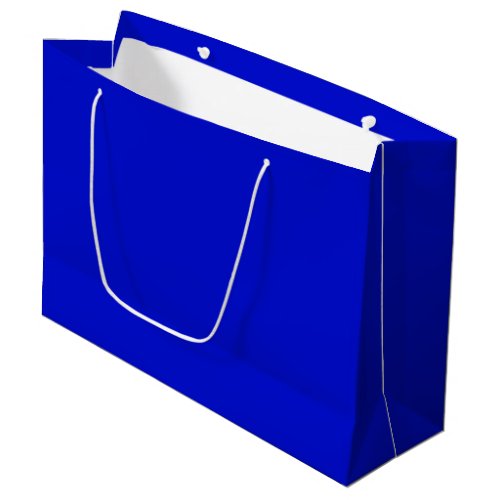 Solid ultramarine bright blue large gift bag