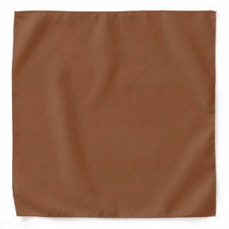 Solid Umber Brown Bandana
