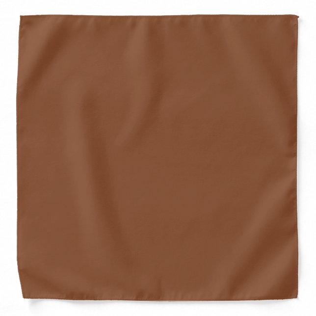 Solid Umber Brown Bandana (Front)