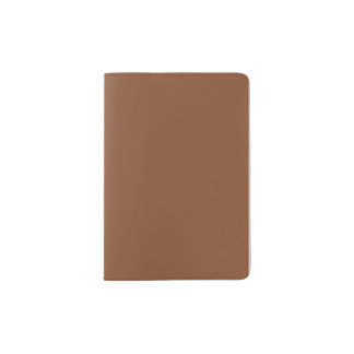 Solid Umber Brown Passport Holder