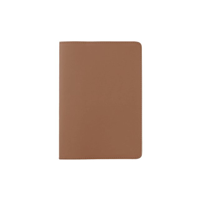 Solid Umber Brown Passport Holder (Front)