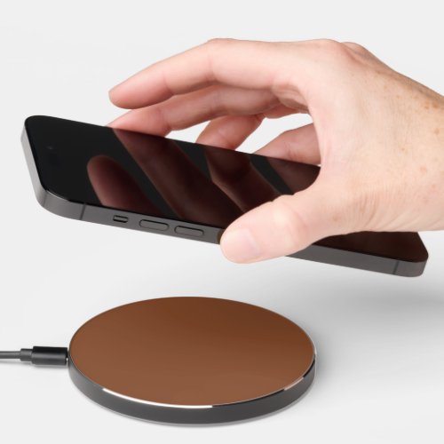 Solid Umber Brown Wireless Charger