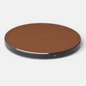 Solid Umber Brown Wireless Charger (Front 2)