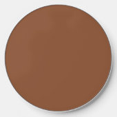 Solid Umber Brown Wireless Charger (Front)