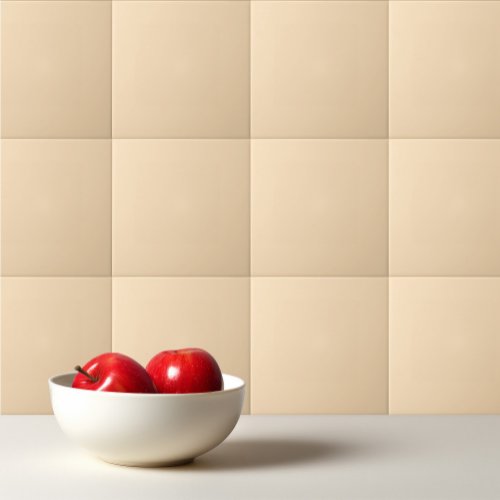 Solid vanilla cream light beige ceramic tile