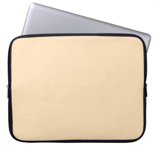 Solid vanilla cream light beige laptop sleeve