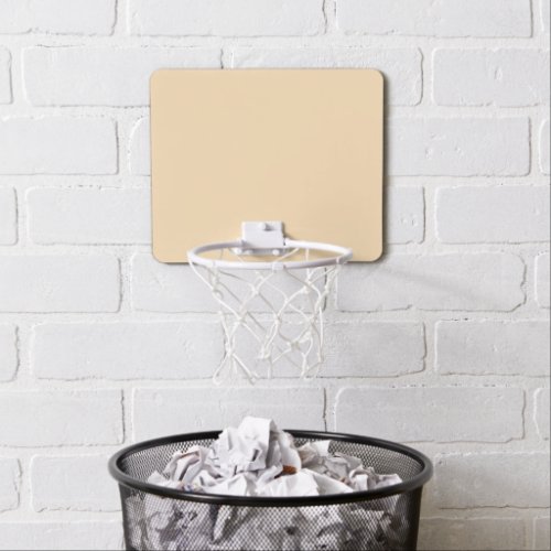 Solid vanilla cream light beige mini basketball hoop