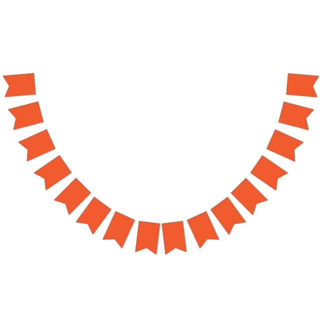 Solid Vibrant Orange Background | Bold Warm Design Bunting Flags (All)