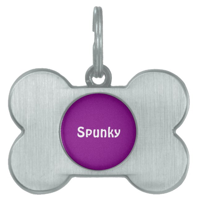 Solid Violet Pet ID Tag (Front)