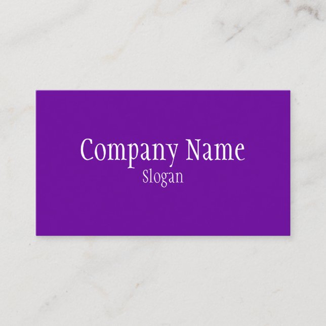 Solid Violet Purple Business Card (Front)