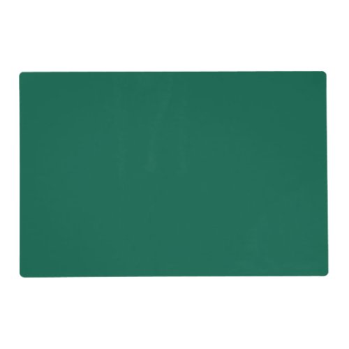 Solid viridian green placemat