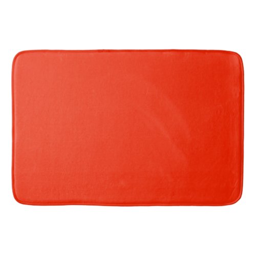 Solid vivid bright red bath mat