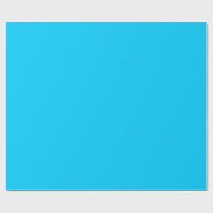 Solid Vivid Sky Blue Minimalist Plain Modern Wrapping Paper