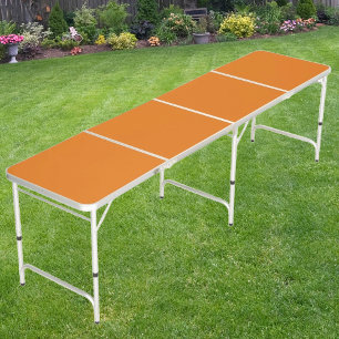 Solid Warm Citrus Color Beer Pong Table