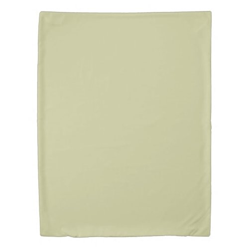 Solid Warm Olive Green by Premium Collections Duvet Cover