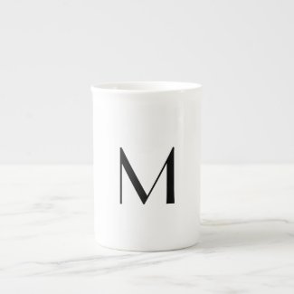  solid white - add  black monogram  
