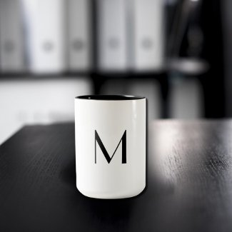  solid white - add  black monogram  