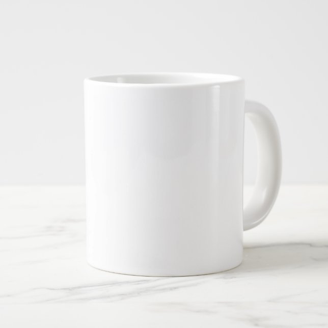 Solid White Giant Coffee Mug (Front Right)
