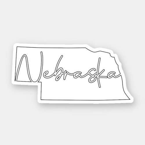 Solid White Nebraska State Sticker