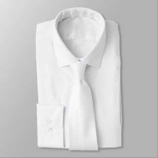 Solid White Neck Tie