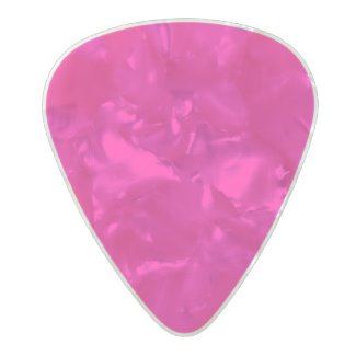 Solid White Pearl Celluloid Guitar Pick
