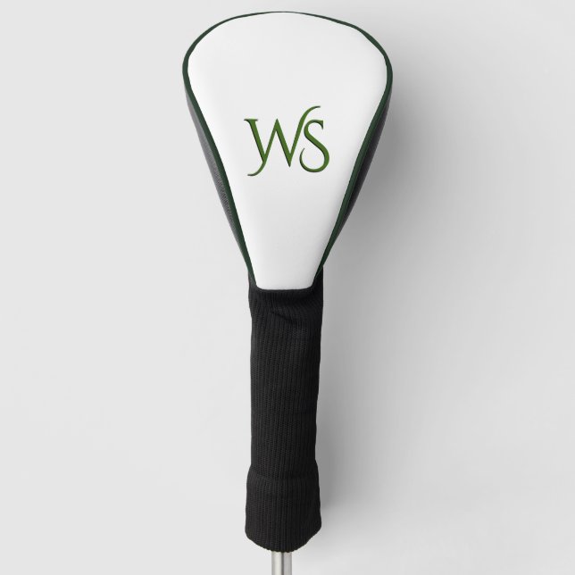 Solid White Personalized Golf Head Cover (Front)