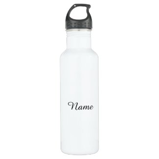 Solid White Personalized Stainless Steel Water Bottle