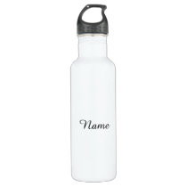 Solid White Personalized Stainless Steel Water Bottle Solid White Personalized Stainless Steel Water Bottle