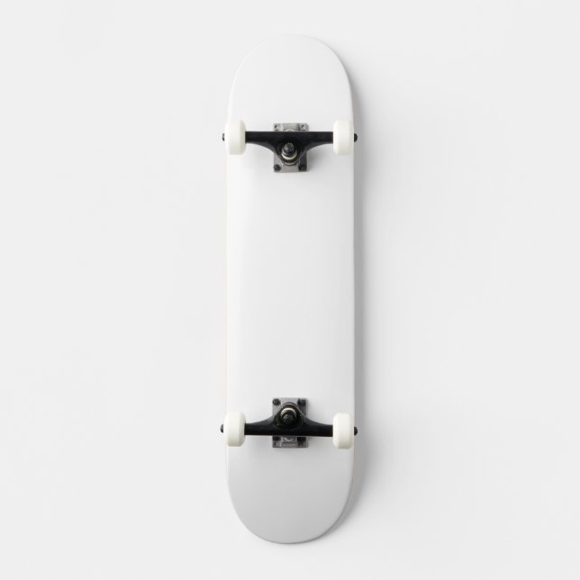 Solid White Skateboard Deck (Front)