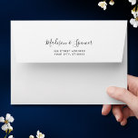 Solid White Wedding 5x7 Envelope<br><div class="desc">A customizable solid white 5X7 envelope with a white lining inside. This personalized simple envelope is a classy way to send handwriting invitations. 
Personalize this design with your own handwritten return address on the back flap.</div>