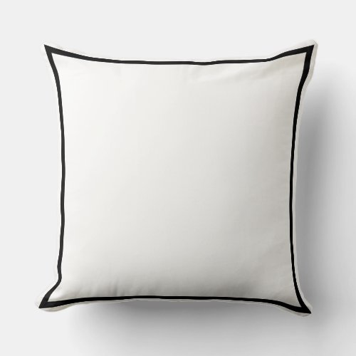 Solid White with Black and Black White Reverse Throw Pillow