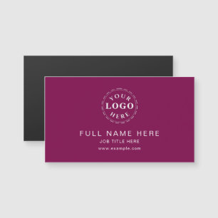 Solid Wine Clean Design Magnetic Business Card