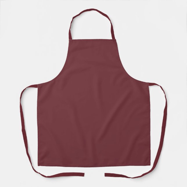 Solid Wine Red Color Tone Apron (Front)