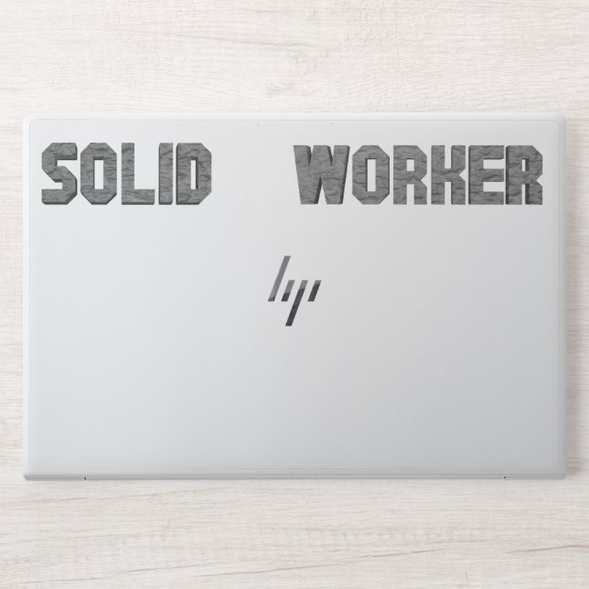 Solid Worker Laptop Sticker HP Laptop Skin (Front)