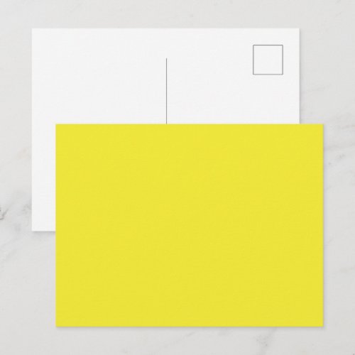 Solid Yellow Holiday Postcard