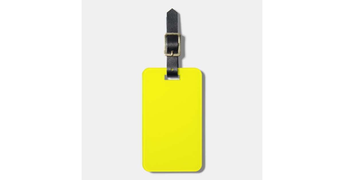 Solid Yellow Luggage Tag | Zazzle
