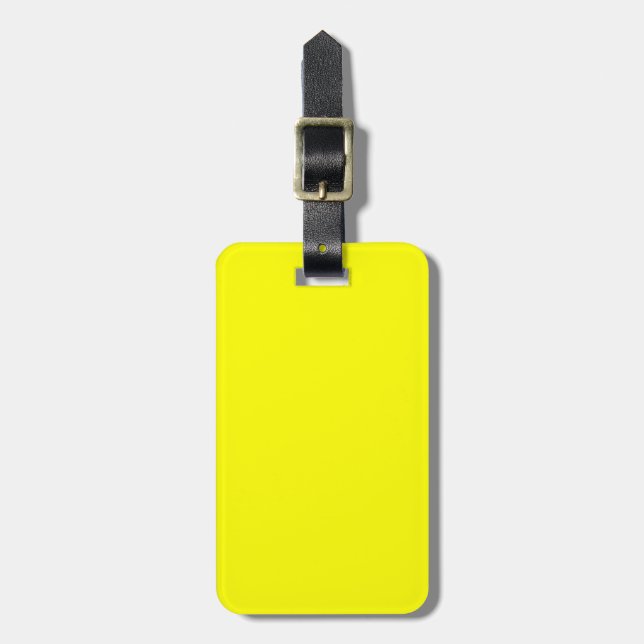 Solid Yellow Luggage Tag (Front Vertical)