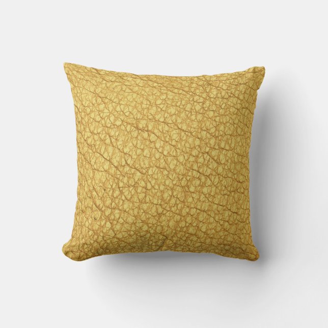 solid yellow mustard ochore pillow (Front)