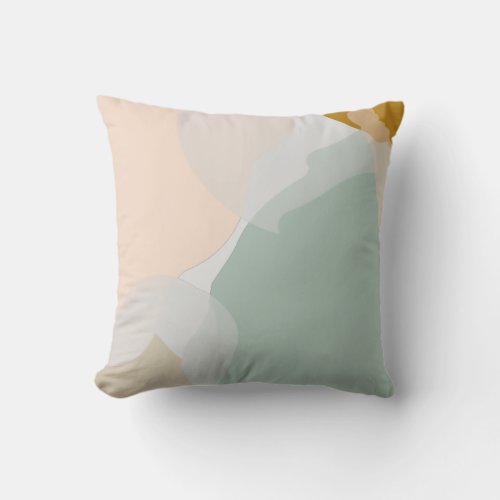 Solidarity abstract painting photo print throw pillow