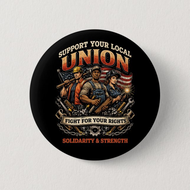 Solidarity and Strength Button (Front)