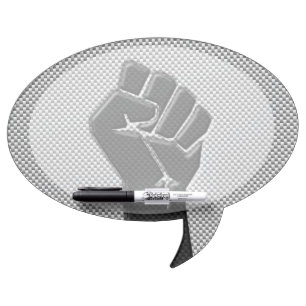 Solidarity Fist Carbon Fiber Decor Style Dry-Erase Board