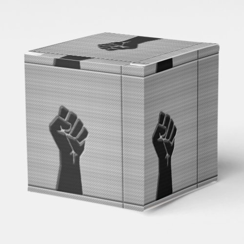 Solidarity Fist Carbon Fiber Decor Style Favor Boxes