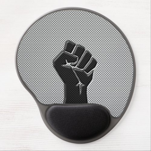 Solidarity Fist Carbon Fiber Decor Style Gel Mouse Pad