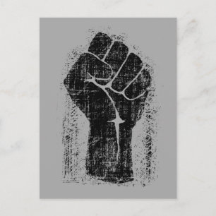 Solidarity Fist Grunge Distressed Style Postcard