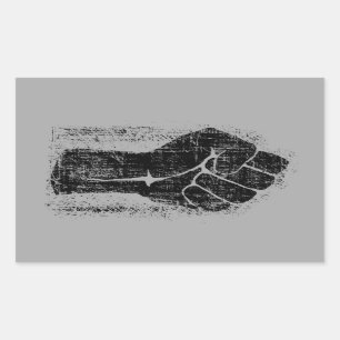 Solidarity Fist Grunge Distressed Style Rectangular Sticker