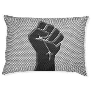 Solidarity Fist in Carbon Fiber Decor Pet Bed