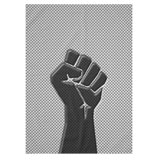 Solidarity Fist in Carbon Fiber Decor Tablecloth (Front)